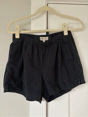Madewell Black Casual Elastic-Waist Women’s Pull On Shorts